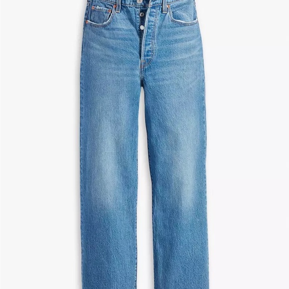 NWT Levi's Ribcage Straight Ankle Jeans - Blue Denim - Picture 2 of 5